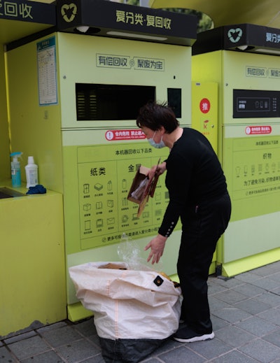 In China, the Alliance has supported the installation of 1,400 smart bins from Lovere to address the plastic waste challenge at a municipal level. The bins use cameras to identify recyclable materials to reward consumers with credits tied to the country’s WeChat app.