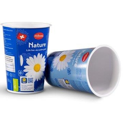 Milbona's new yogurt packaging prepares the brand for future recycling improvements.