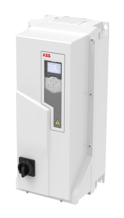 The ACS580 variable-frequency drive has optional integrated lockable UL98 line disconnect and fuses.