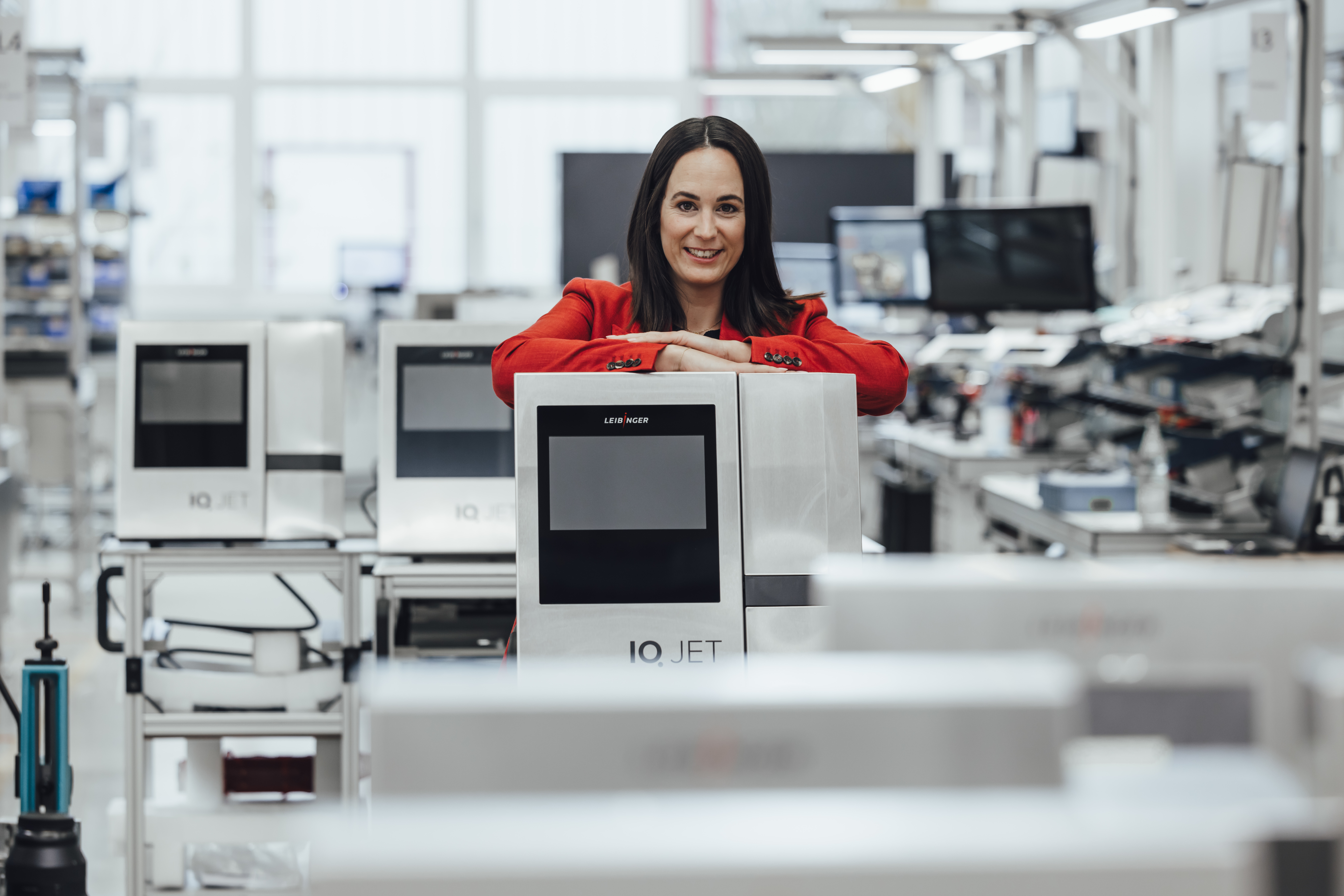 LEIBINGER CEO Christina Leibinger is delighted that IQJET has been nominated for the German Innovation Award.