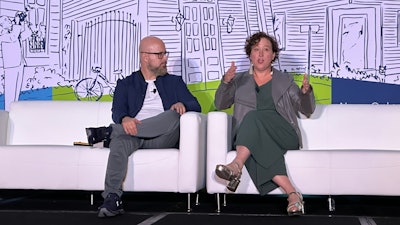 GreenBlue's Paul Nowak (left) and The Recycling Partnership's (TRP) Keefe Harrison.