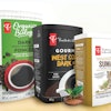 Shown here are three sizes of the innovative canister filled by Club Coffee under the President’s Choice brand.