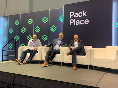 From left: Henk Blom, PAXXUS; Todd McDonald, Technipaq; and Nick Packet, Beacon Converters.