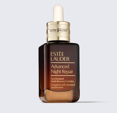 ELC switched the packaging for its Advanced Night Repair Serum from plastic to glass to allow the container to be recycled while enhancing its luxury appearance. Image courtesy of The Estée Lauder Companies