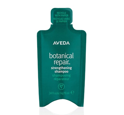 ELC brand Aveda created a paper packet for its single-use sample packs that can be recycled in Europe and the U.K. Image courtesy of The Estée Lauder Companies