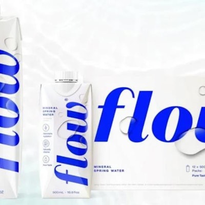 Flow Beverage's new packaging is made from over 80% renewable materials.