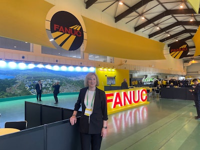 Andersen at the FANUC Private Show at the company’s headquarters near Tokyo, Japan.