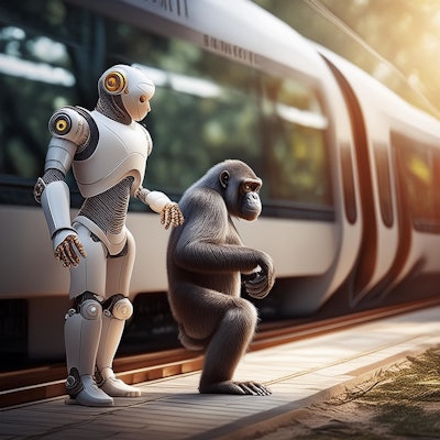 Robot+ape Train