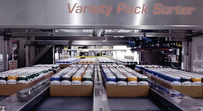 Descon Conveyor Systems' Single-Lane Empty Can Vacuum Transfer with Laser Coding and Code Inspection