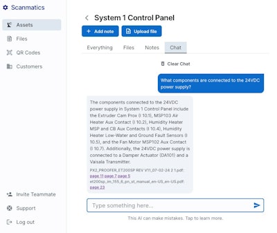 Based on the OEM’s documentation, the AI can provide plain-language answers to questions. This tool from Scanmatics even cites and links to actual page numbers in the source documentation.