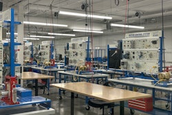 Manufacturing leaders toured the new College of Lake County Advanced Technology Center before engaging in a discussion on workforce challenges.