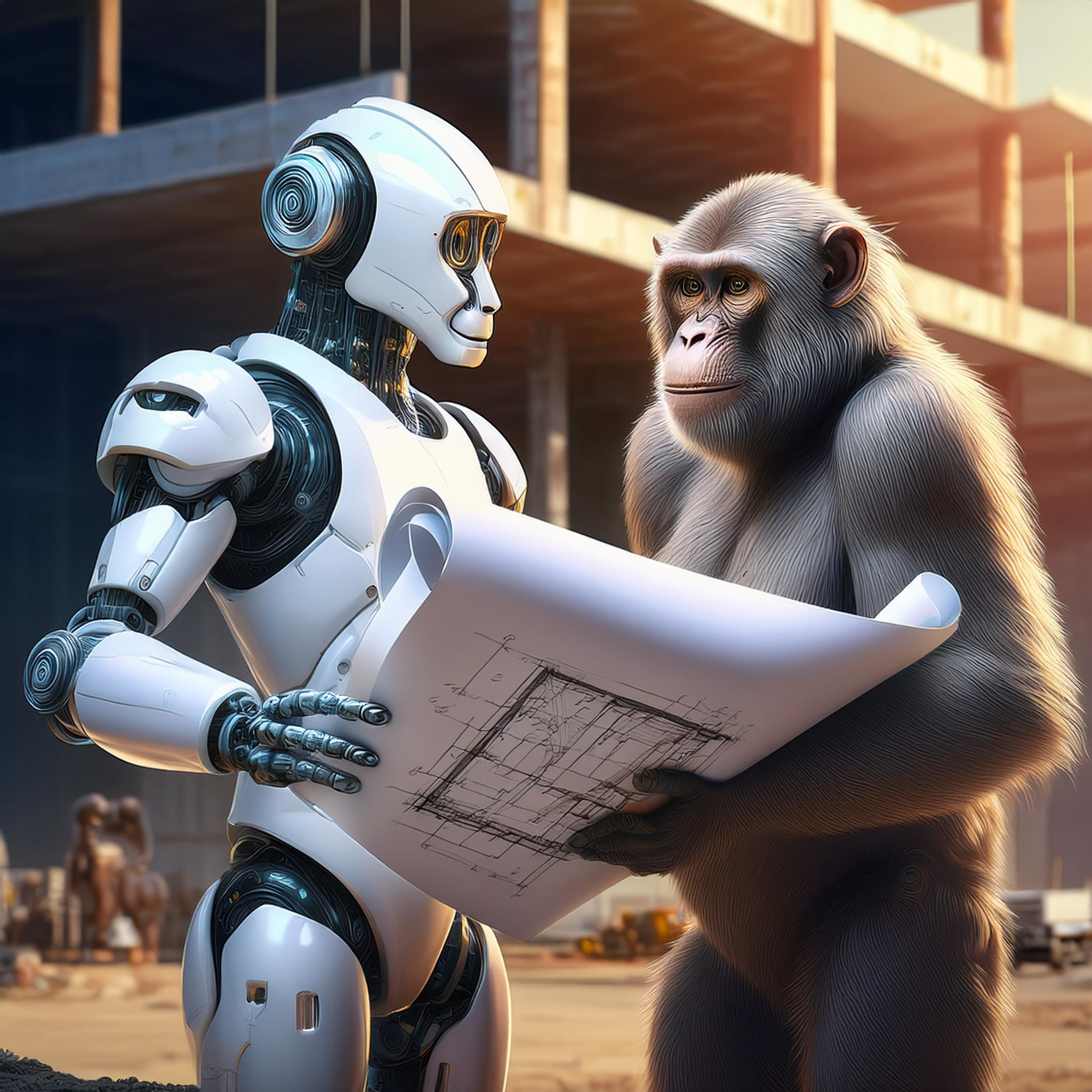 Robot+ape Construction Site