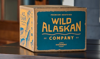 The company logo uses a font that resembles hand-cut lettering similar to the trail signs carved out of wood that are found in Alaskan forests. Photo courtesy of Wild Alaskan Company.
