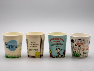 The pot offers a barrier against water and fat, ensuring compliance with food safety standards and effective product preservation.