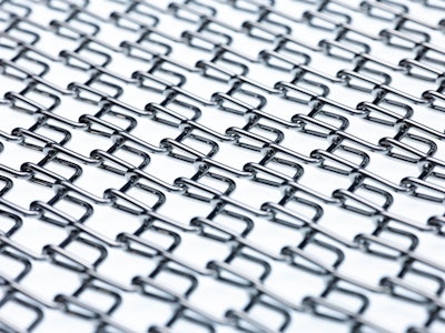 Wire Belt’s latest offering, the Compact Grid, features a 70% open surface area for easy cleaning and efficient processing.