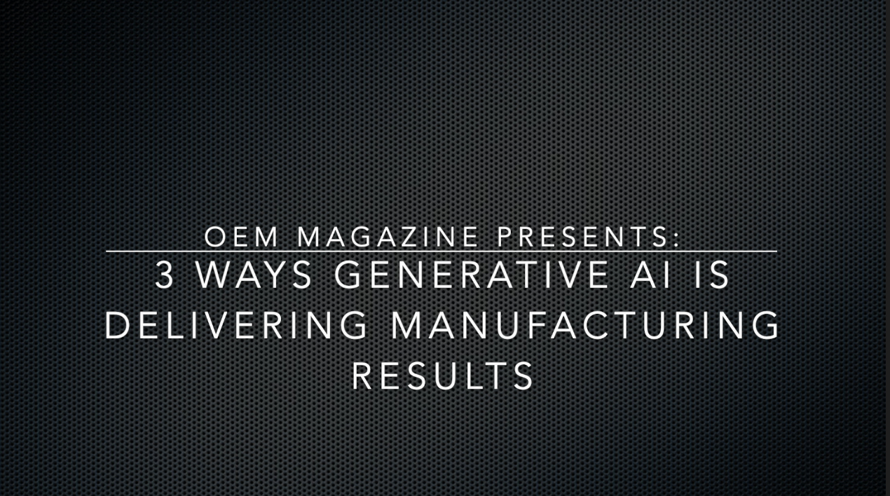 Generative AI's effect on manufacturing is more than some may expect.