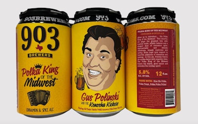 The ‘Polka King of the Midwest’ from 903 Brewers took top honors in Quad’s eye-tracking study, thanks to its bold illustrated face and playful packaging—proving that character-driven visuals can stop shoppers in their tracks and boost shelf appeal.