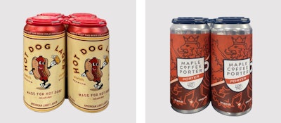 In Quad’s craft beer design study, Lion’s Tail Brewing’s Maple Coffee Porter and Explorium’s Hot Dog Lager stood out by using bold, thematic names and eye-catching illustrations—proving that sensory cues and playful nostalgia can help shoppers quickly connect with what’s in the can.