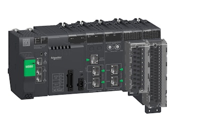Modicon IIoT-native PLCs manage complex interfaces, with embedded functional safety and cybersecurity.