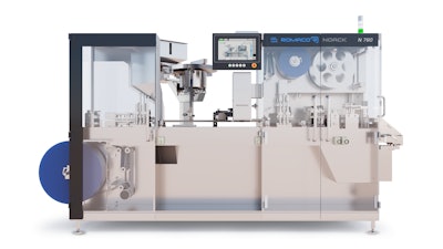 Noack N 760 blister packaging machine manufactures blister packs from PET mono-material.