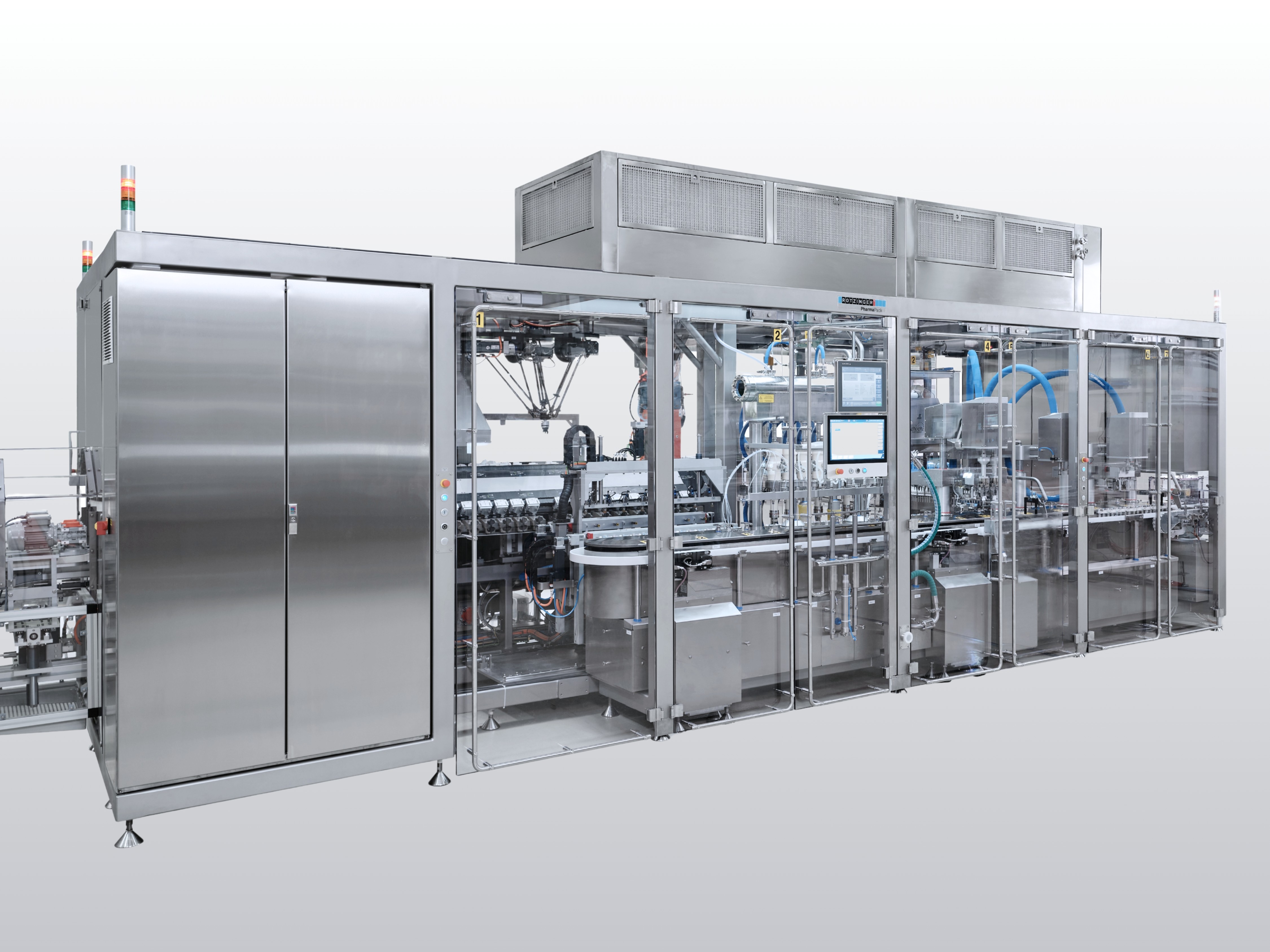 With the highly flexible VarioFill filling and capping platform, Rotzinger PharmaPack halves the footprint thanks to interchangeable modules and a high degree of automation.