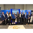 Hai Robotics team members accept the Technology Excellence Award at PACK EXPO Las Vegas 2025, presented by PMMI.