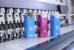 Tetra Pak® test packs with plastic caps glued on.