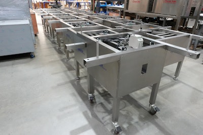 A visitor to Accutek would see every inch of extra space filled with standardized cores for every aspect of bottling equipment.