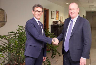 Valerio Soli, CEO of Marchesini Group, and Joe Hoff, AST’s Chairman and CEO