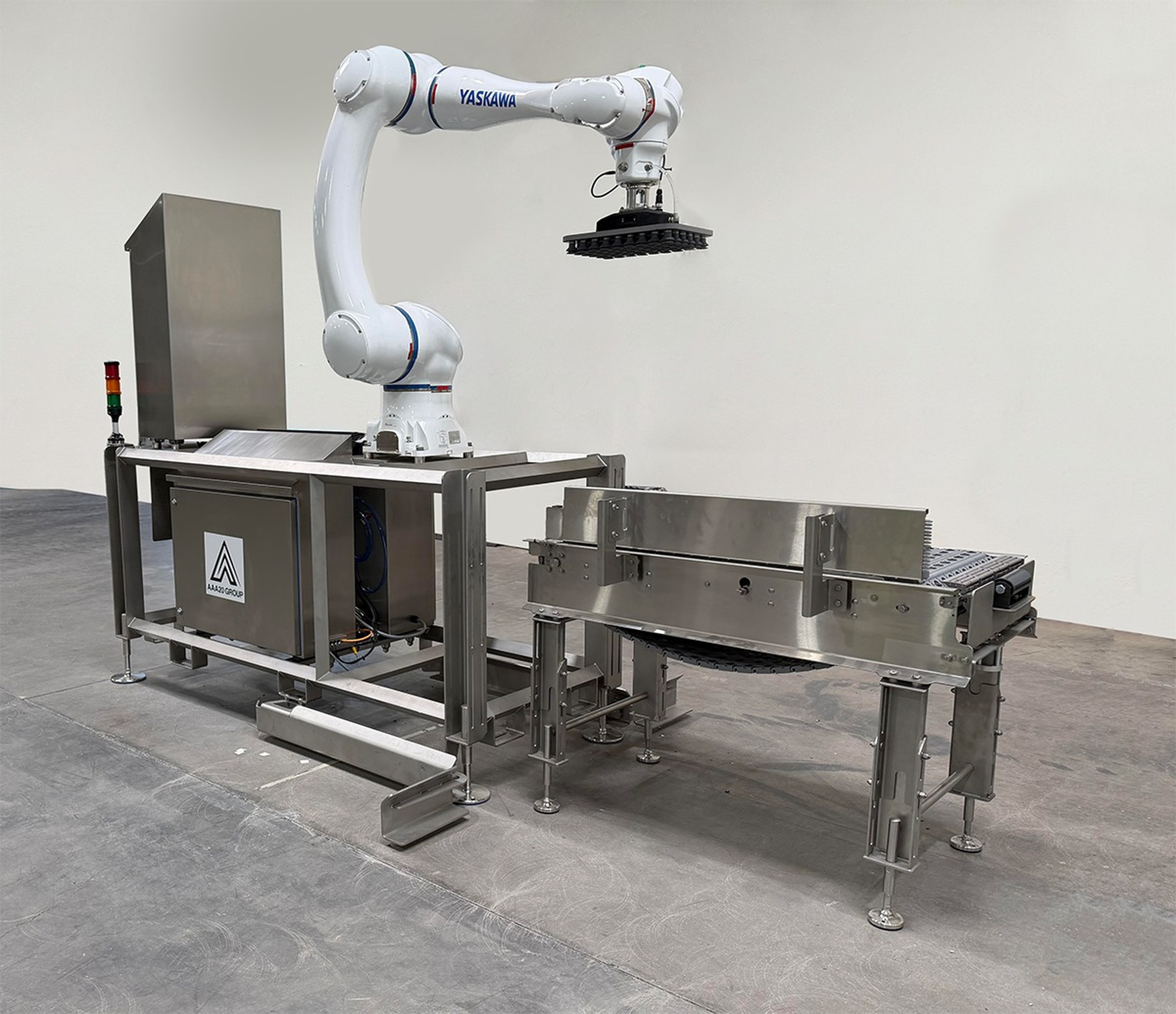 AAA20 Group's CP-66-WD wash-down collaborative palletizer