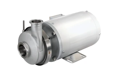 The FDA-compliant Finish Thompson AC5 centrifugal pump features a close coupled design, with standard, recessed, or high head impellers available. It mounts to both NEMA and IEC motor frames.