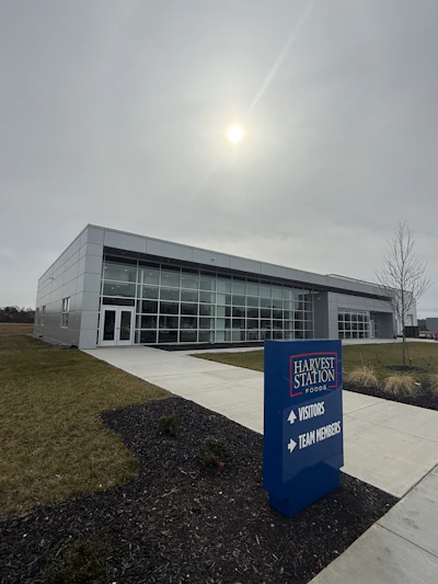 Harvest Station Foods&rsquo; production facility integrates bakery lines, high-care prepared foods production, and centralized distribution.