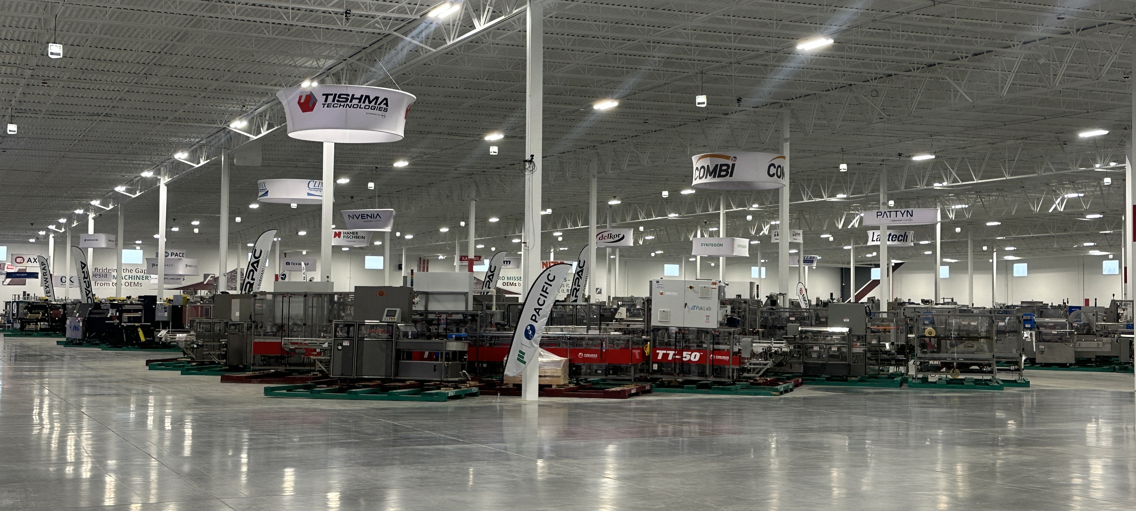 Frain's new showroom houses over 2,000 equipment solutions for packaging and processing.
