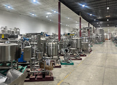 The company can install processing equipment like tanks, kettles, mixers, or blenders at CPG facilities in as little as 48 hours.
