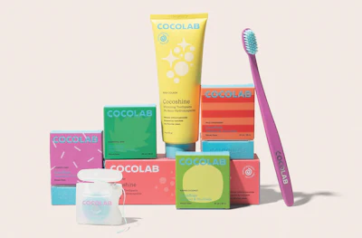 Bold color blocking, playful patterns, and a clean, modern wordmark give Cocolab’s packaging a beauty-inspired aesthetic, designed to bring what the brand calls ‘dental dopamine’ to everyday oral care routines.
