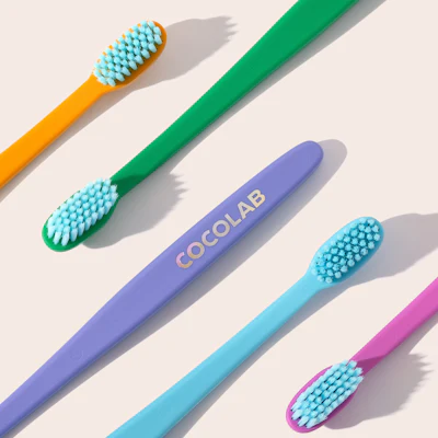 Cocolab’s soft-bristle toothbrushes are designed for gentle, effective plaque removal and everyday comfort, and are made with verified ocean-bound plastic to help reduce waste and support more sustainable materials.