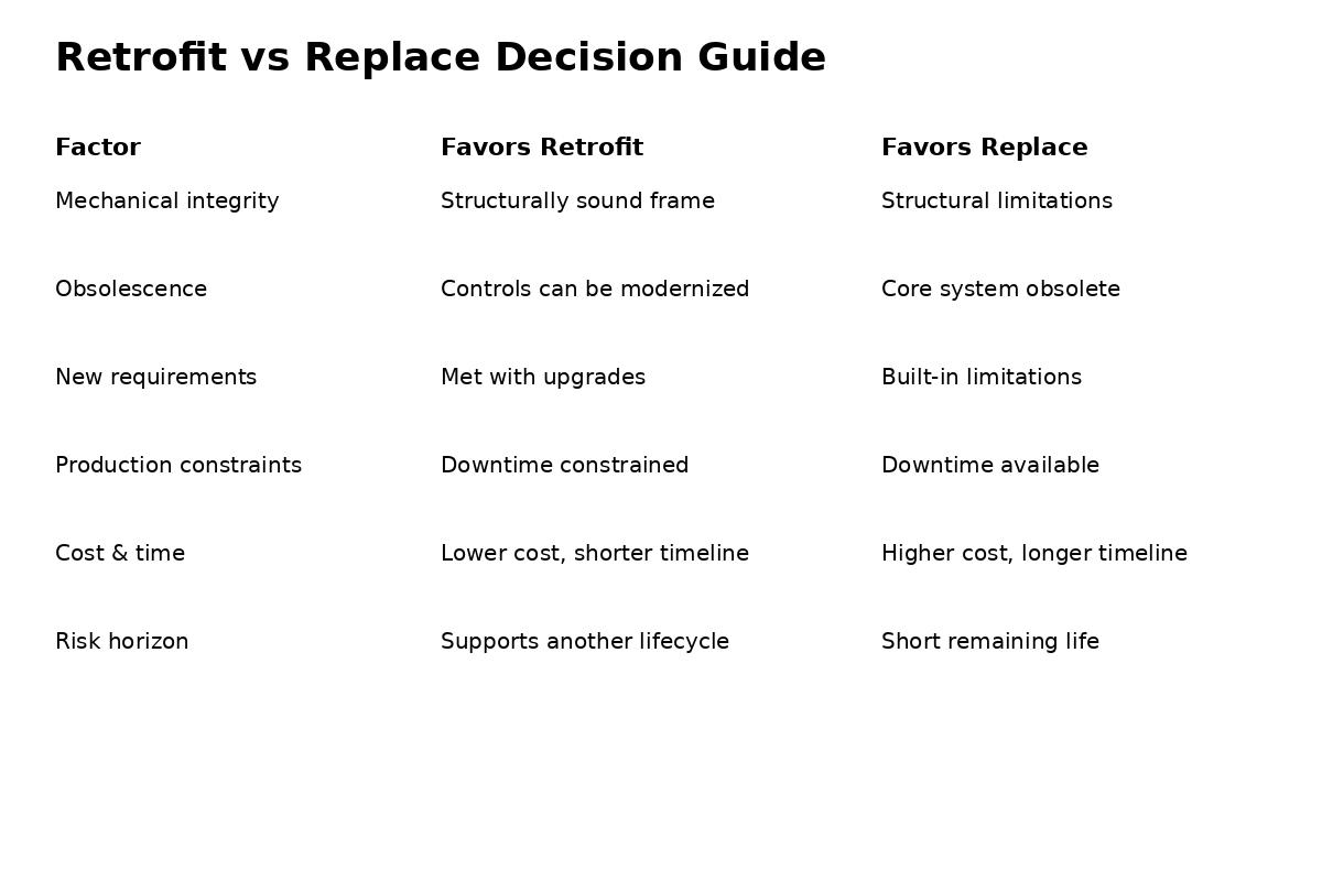 Retrofit Vs Replace Chart