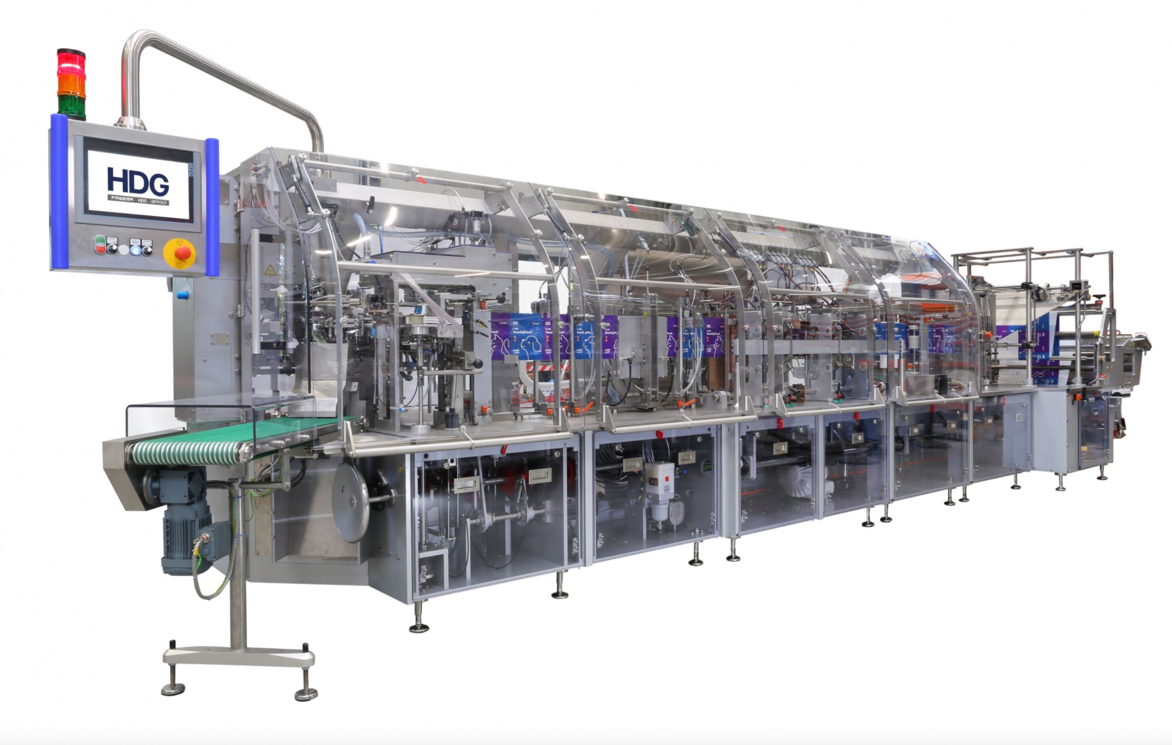 ALLIEDFLEX showcases the HDG RBL-300 Horizontal Form-Fill-Seal (HFFS) Standup Pouch Packaging System.