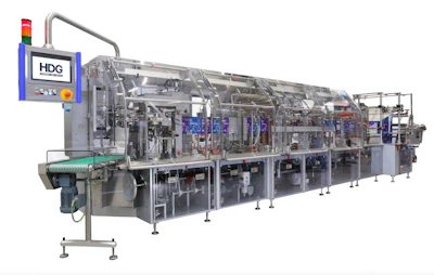 ALLIEDFLEX showcases the HDG RBL-300 Horizontal Form-Fill-Seal (HFFS) Standup Pouch Packaging System.