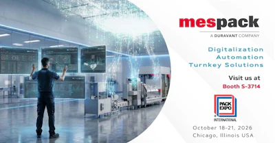 Mespack, a Duravant company, promotes digitalization, automation, and turnkey solutions at Pack Expo International, Booth S-3714, October 18-21, 2026 in Chicago.
