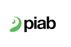 PIAB logo featuring a green curved symbol with black sans-serif text