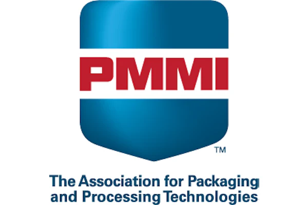 PMMI The Association for Packaging and Processing Technologies logo with teal shield and red text